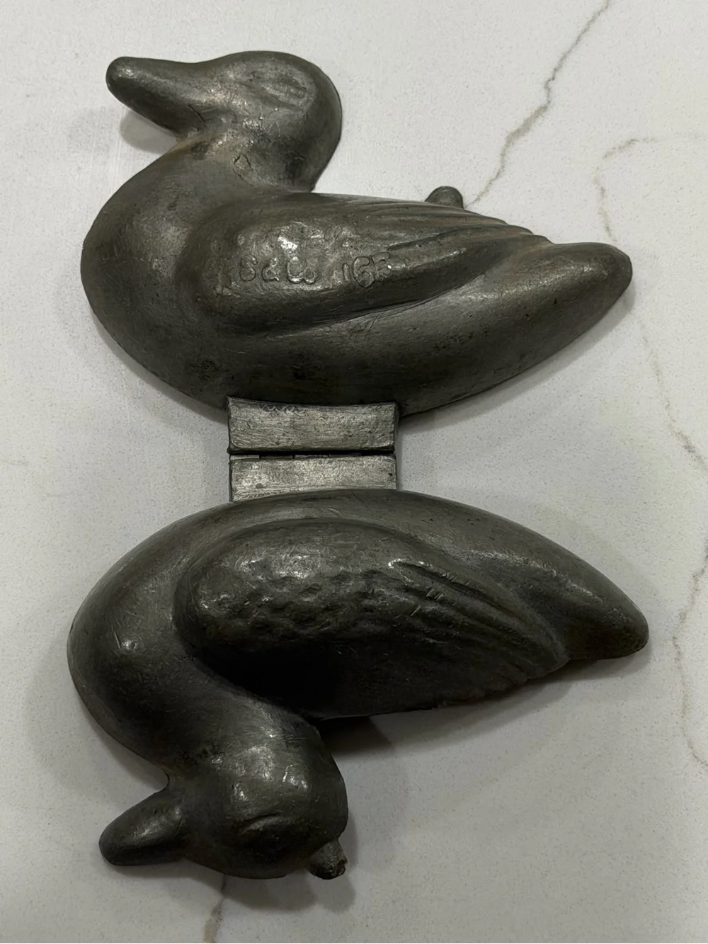 Antique Schall & Co. Pewter Duck Chocolate / Ice Cream Mold